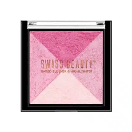 Swiss Beauty Baked Shimmer Blusher And Highlighter Palette - 03