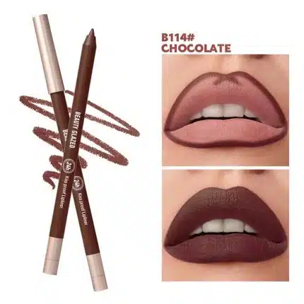 Beauty Glazed Waterproof & Long Lasting Lipliner Pencil - B114 Chocolate