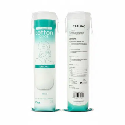 Caplino Cosmetic Cotton Pads 100 pcs | Lint-Free 100% Cotton