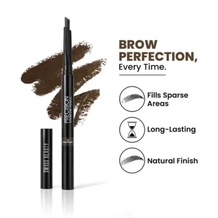 Swiss Beauty Precision Eyebrow Pencil Deep Brown 03