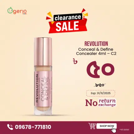Revolution Conceal & Define Concealer 4ml - C2